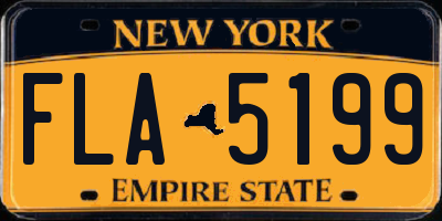 NY license plate FLA5199