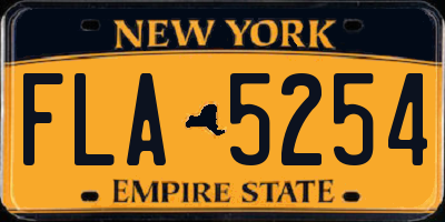 NY license plate FLA5254