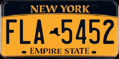 NY license plate FLA5452