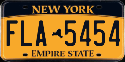 NY license plate FLA5454
