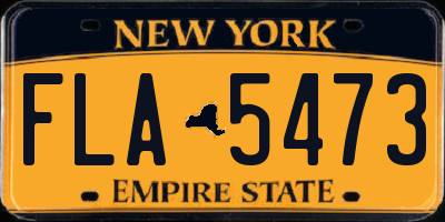 NY license plate FLA5473