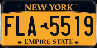 NY license plate FLA5519