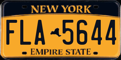 NY license plate FLA5644