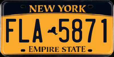 NY license plate FLA5871