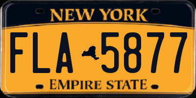 NY license plate FLA5877