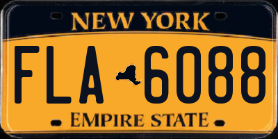 NY license plate FLA6088