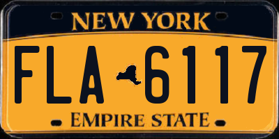 NY license plate FLA6117