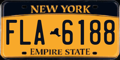 NY license plate FLA6188