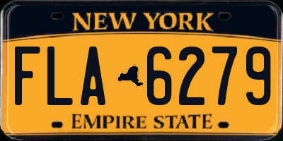 NY license plate FLA6279