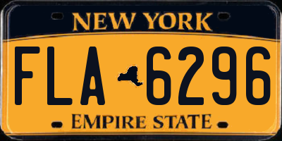 NY license plate FLA6296
