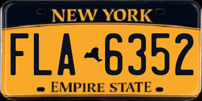 NY license plate FLA6352