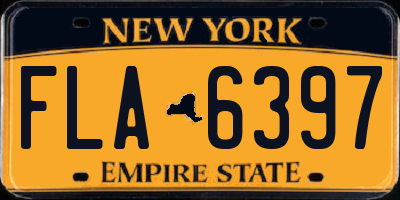 NY license plate FLA6397