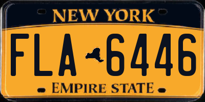 NY license plate FLA6446