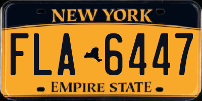 NY license plate FLA6447