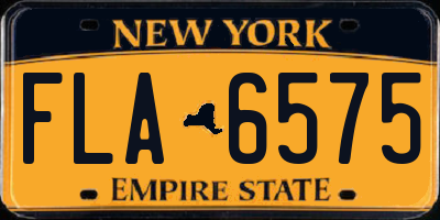 NY license plate FLA6575