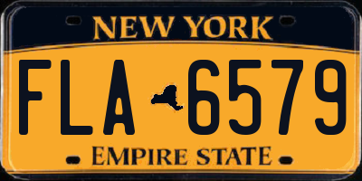 NY license plate FLA6579