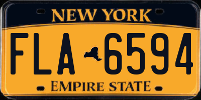 NY license plate FLA6594