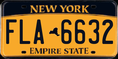 NY license plate FLA6632