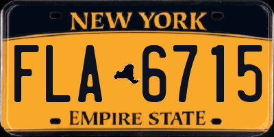 NY license plate FLA6715