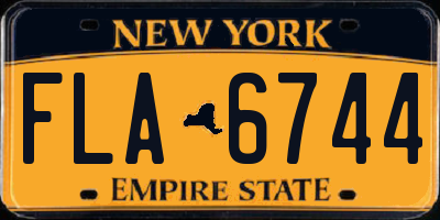 NY license plate FLA6744
