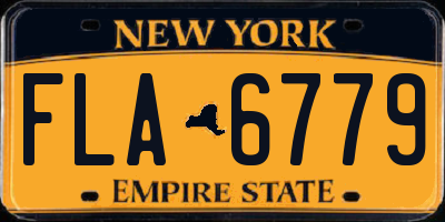 NY license plate FLA6779