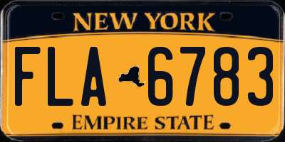 NY license plate FLA6783