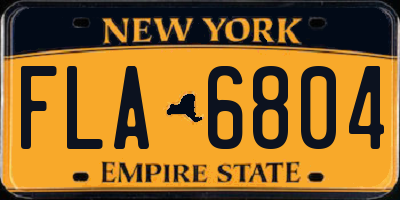 NY license plate FLA6804