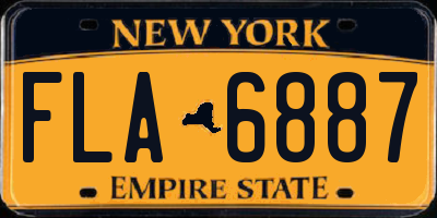 NY license plate FLA6887