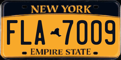 NY license plate FLA7009