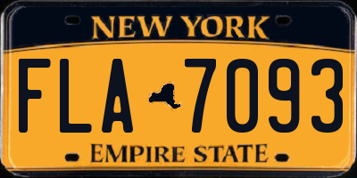 NY license plate FLA7093