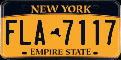 NY license plate FLA7117