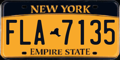 NY license plate FLA7135