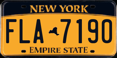 NY license plate FLA7190