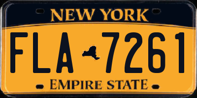 NY license plate FLA7261