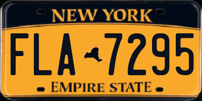 NY license plate FLA7295