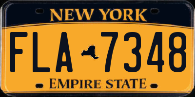 NY license plate FLA7348