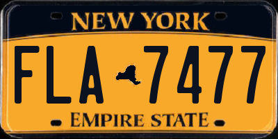 NY license plate FLA7477
