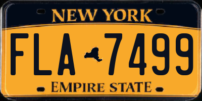 NY license plate FLA7499