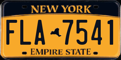 NY license plate FLA7541