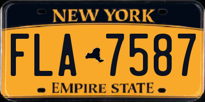 NY license plate FLA7587