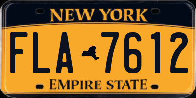 NY license plate FLA7612