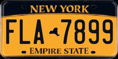 NY license plate FLA7899