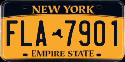 NY license plate FLA7901
