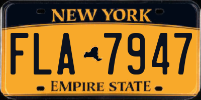 NY license plate FLA7947
