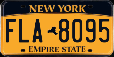 NY license plate FLA8095