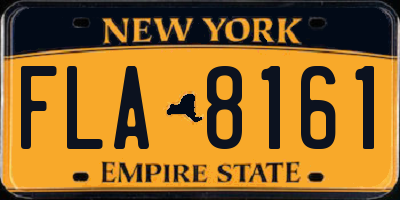 NY license plate FLA8161