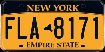 NY license plate FLA8171