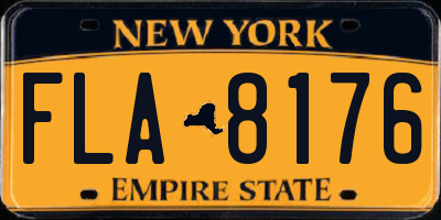 NY license plate FLA8176