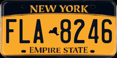 NY license plate FLA8246