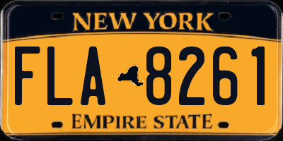 NY license plate FLA8261